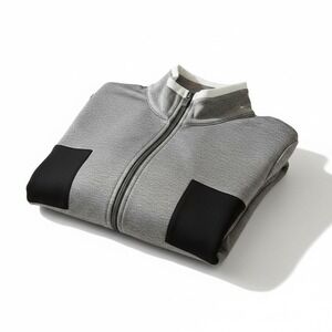 FootJoy Full Zip Hybrid Soft Shell Golf Jacket - White Gray Blue - Men's Medium